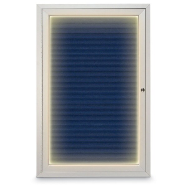 Hinge-less Radius Corkboard, 11"x13-1/2", Black Alum Frame/Medium Grey